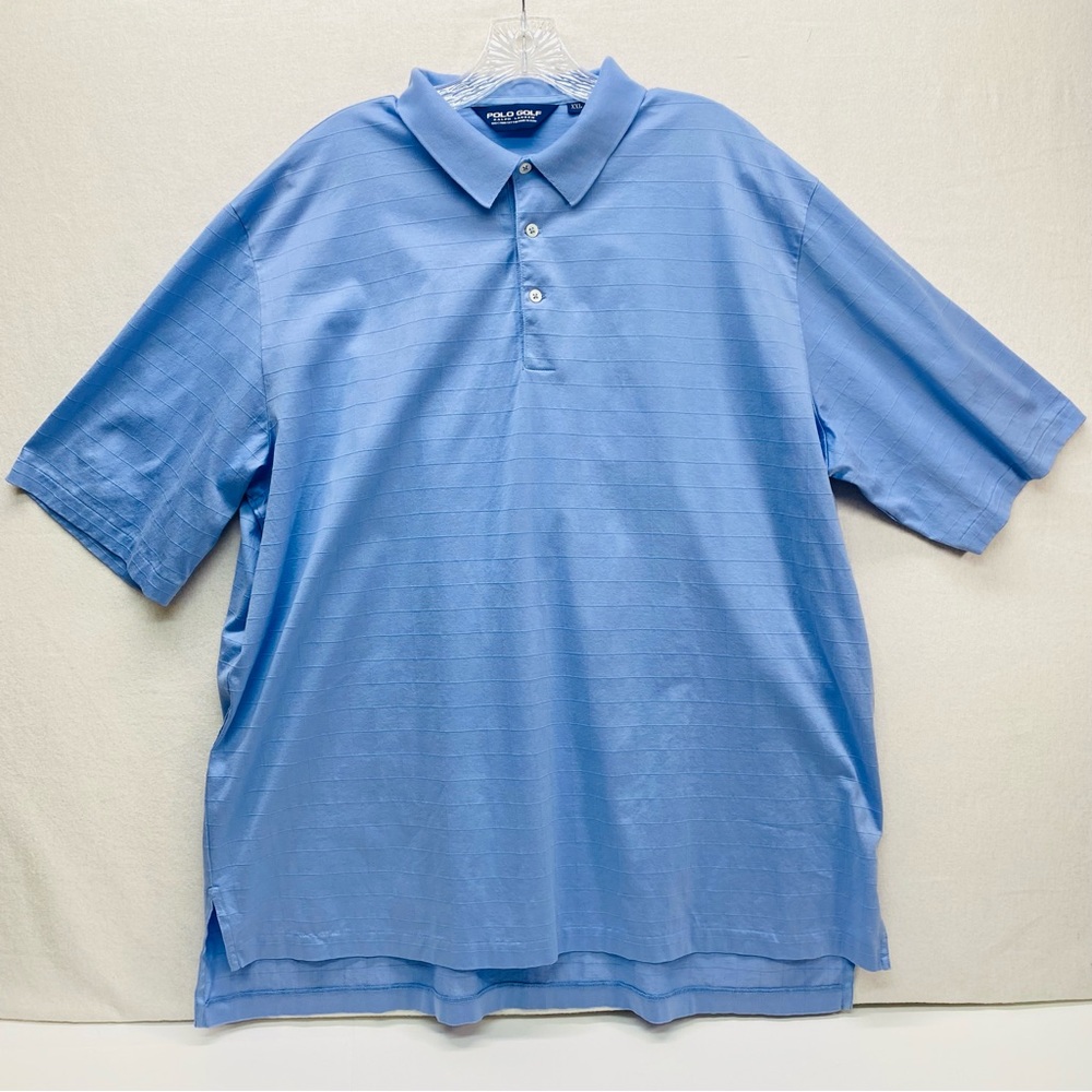 Polo Golf by Ralph Lauren Light Blue Polo Shirt Mens XXL 100% Pima Cotton Casual